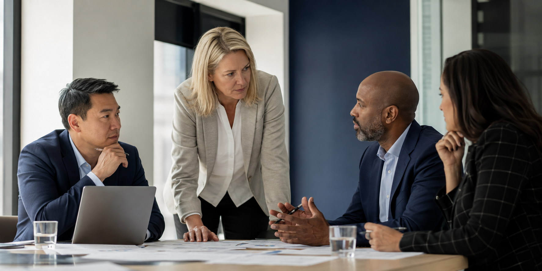 Executive, risk, and technical security leaders working through a consequential decision